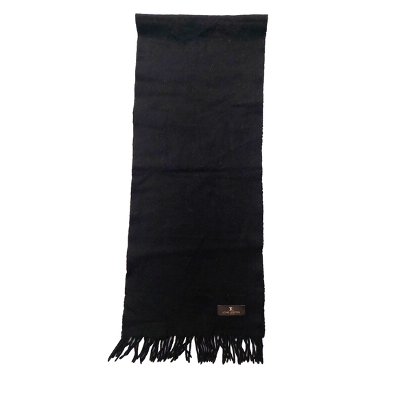 Louis Vuitton LV Black Cashmere Scarf Pre-Owned - Picture 7 of 13